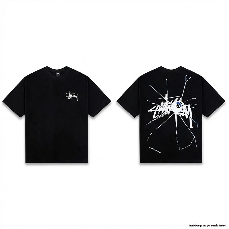 Stussy dark ripped style short-sleeve shirt