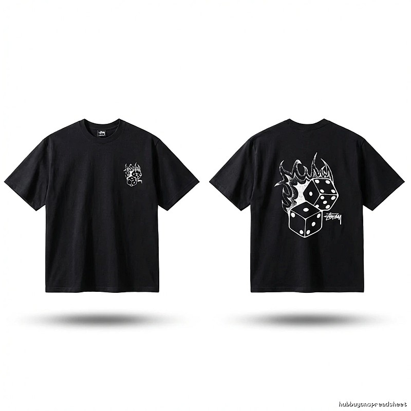 Stussy Dice Print Black T-shirt