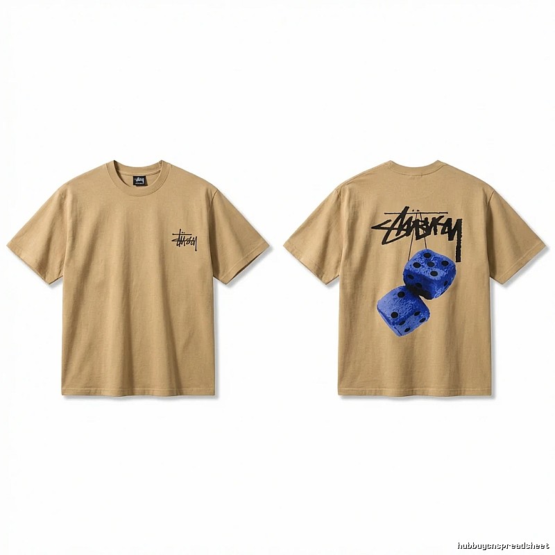 Stussy Dice Print Khaki Short-sleeve