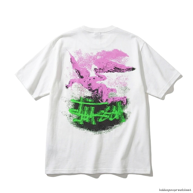 Stussy graffiti-style white T-shirt