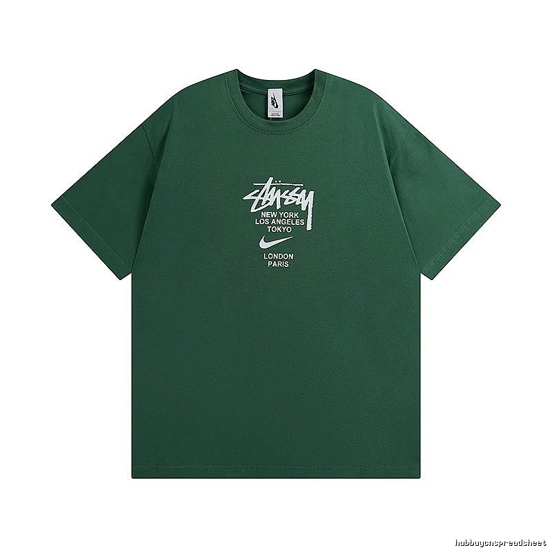 Stussy Green Spider Graphic T-Shirt Smart Casual Logo