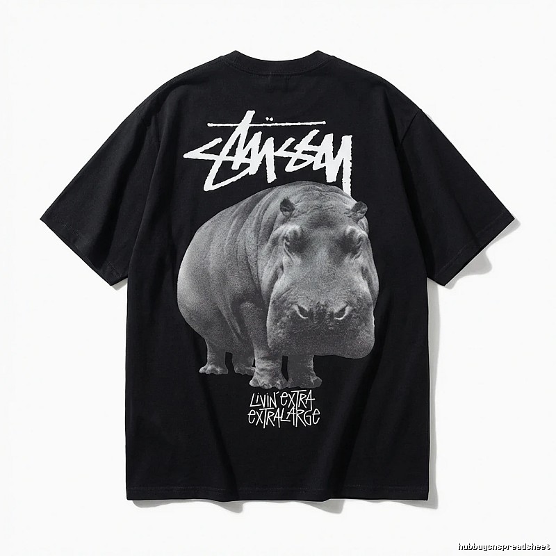 Stussy Hippo Print Black T-shirt