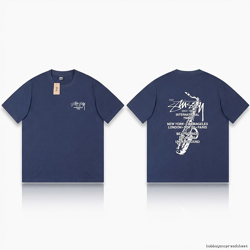 Stussy International Tribal Style Navy Blue T-shirt