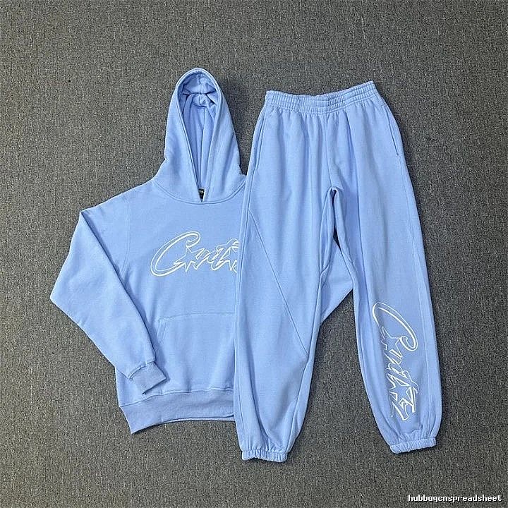 Stussy Light Blue Tracksuit Set Soft Neutral Logo