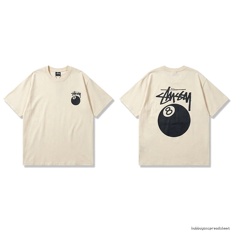 Stussy No.8 Ball Series Retro-Style T-Shirt