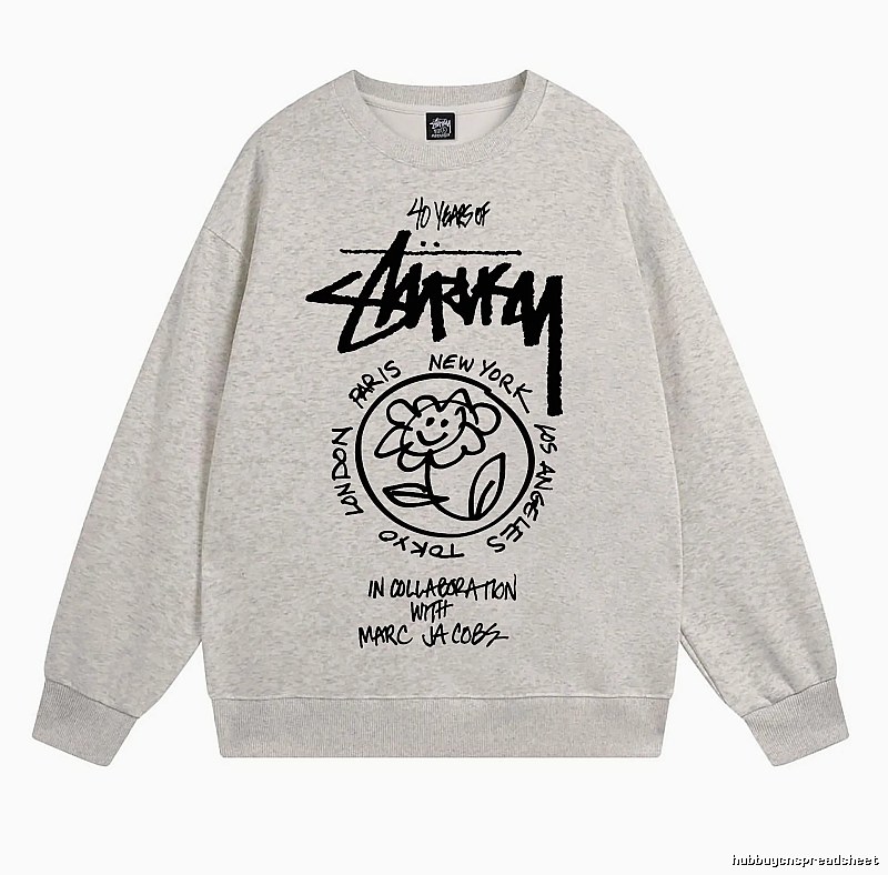 Stussy Oatmeal Style 539 Graphic SweatShirt Smart Casual
