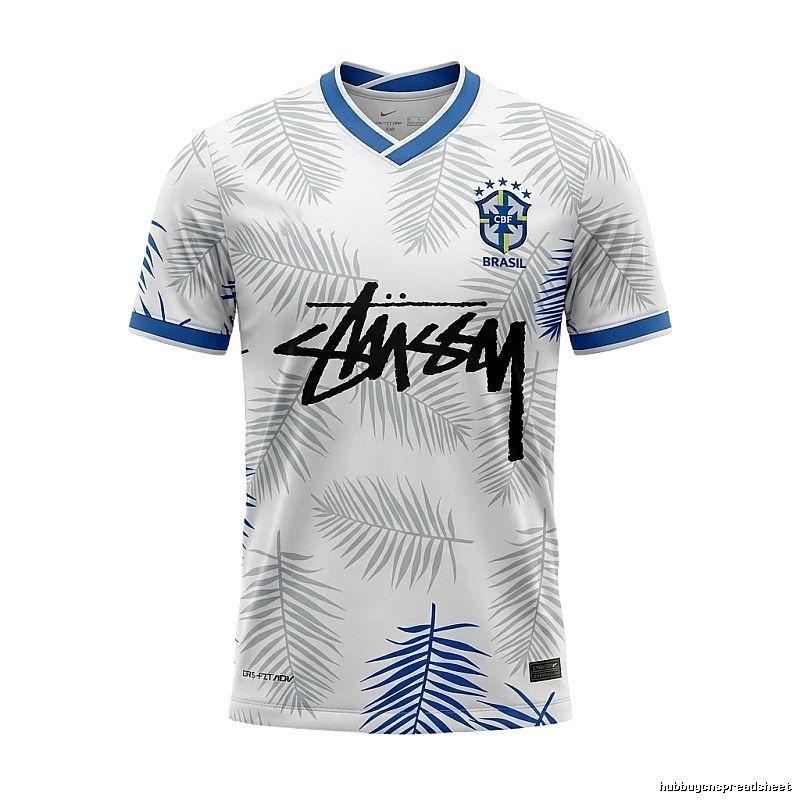 Stussy Palm Print White Shirt