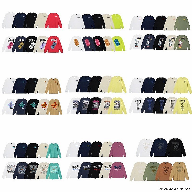Stussy printed trendy long-sleeve
