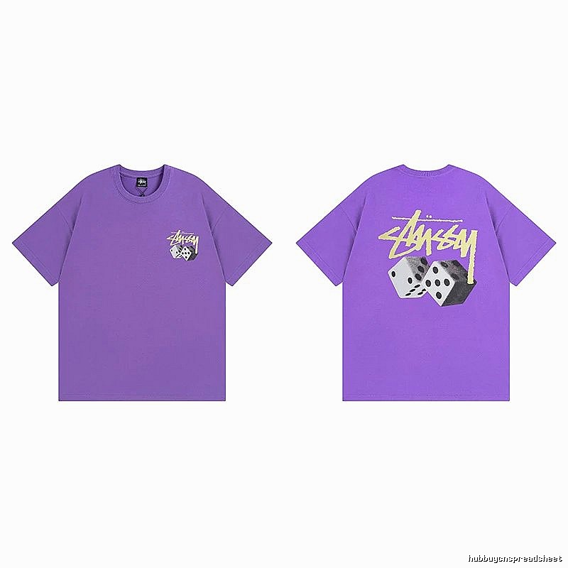 Stussy Purple Spider Graphic T-Shirt Campus Look Logo