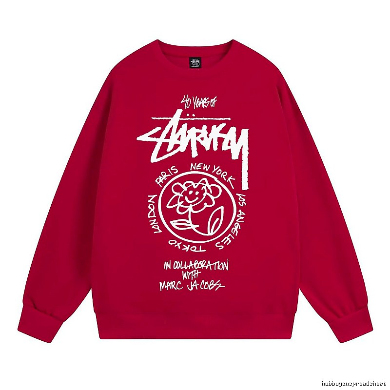 Stussy Red Style 539 Graphic SweatShirt Downtown Style