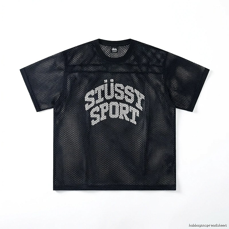Stussy Sporty Black Mesh Shirt