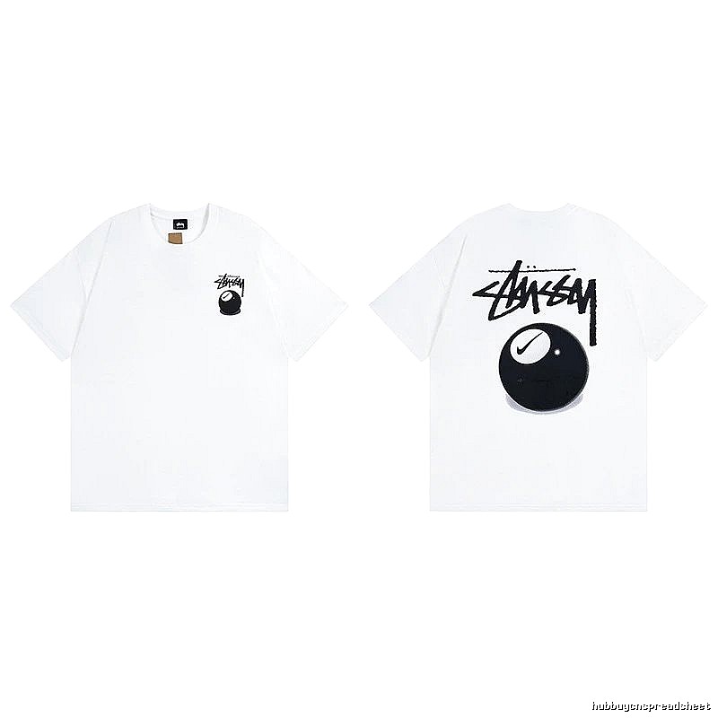 Stussy White Spider Graphic T-Shirt Statement Graphic Logo