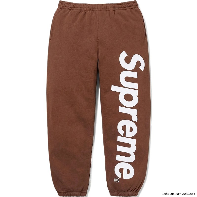 Supreme basic casual brown sweatpants