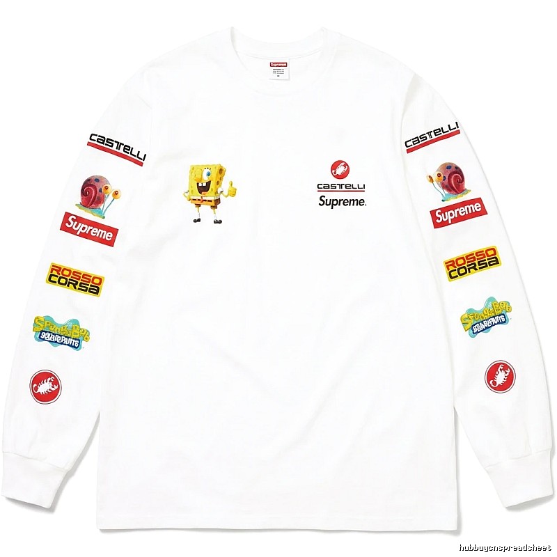 Supreme cartoon trendy white sweatshirt