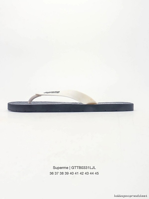 Supreme Casual Street Style Black and White Flip-Flops