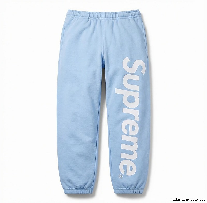 Supreme casual style light blue sweatpants