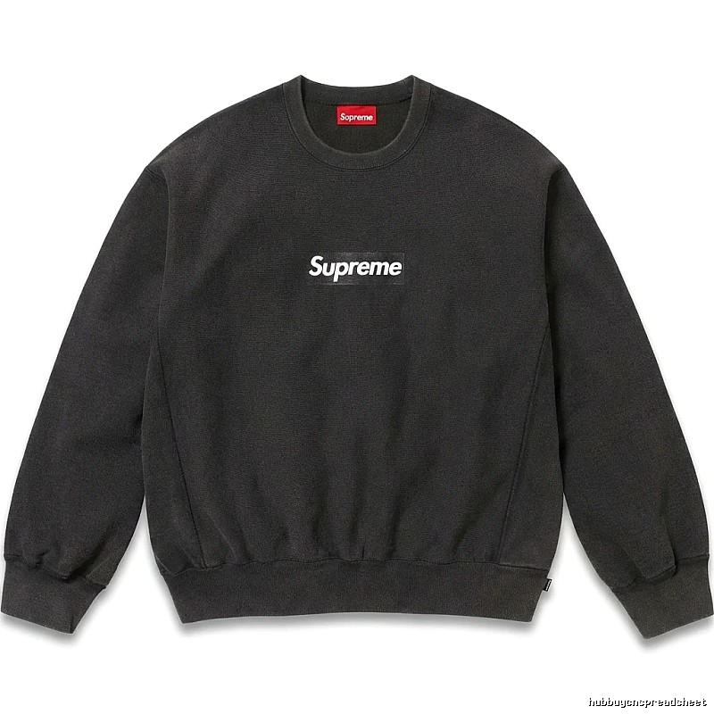 Supreme classic minimalist style black sweatshirt