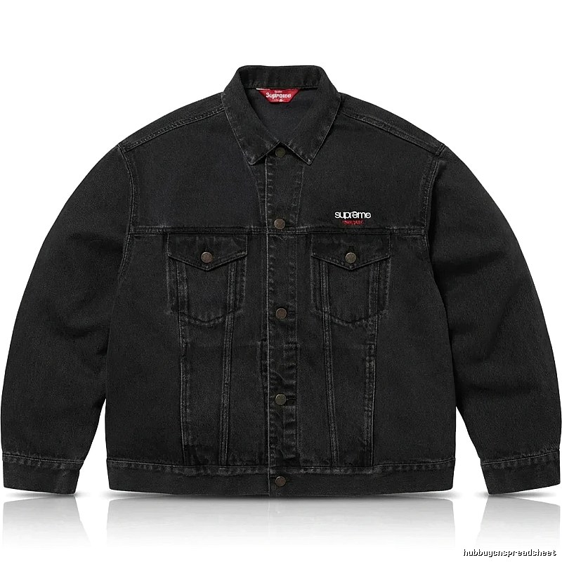 Supreme denim-style black jacket