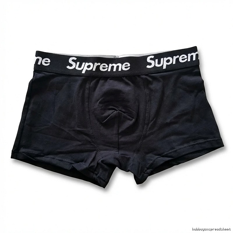 Supreme minimalist style black underwear