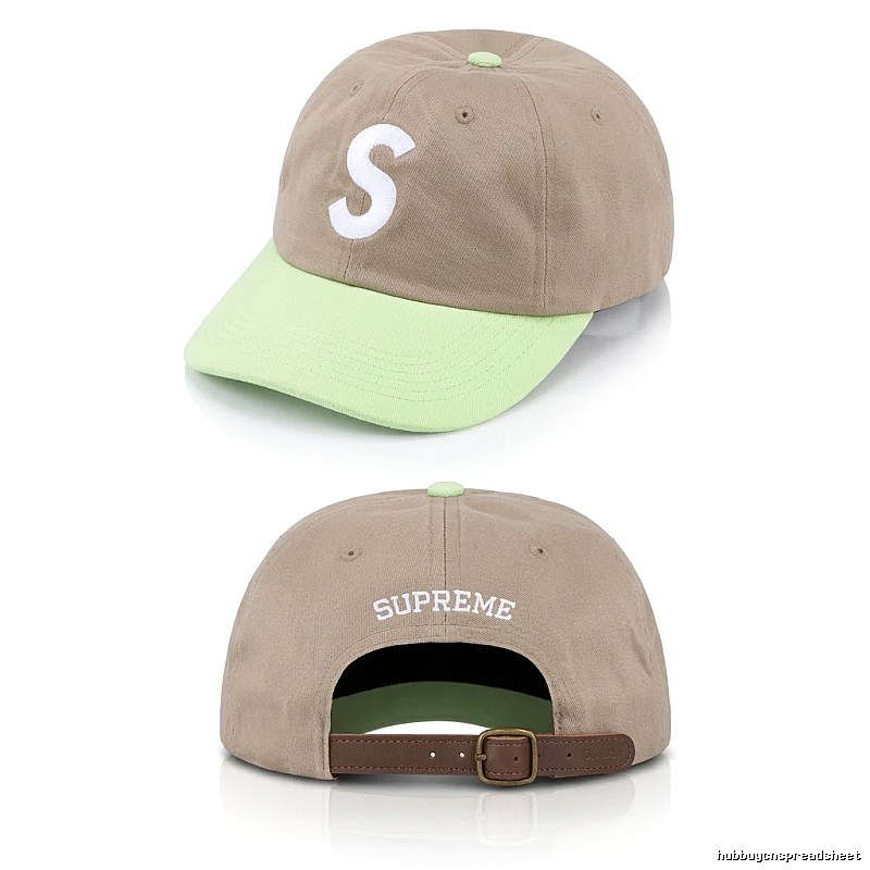 Supreme minimalist style gray-green hat