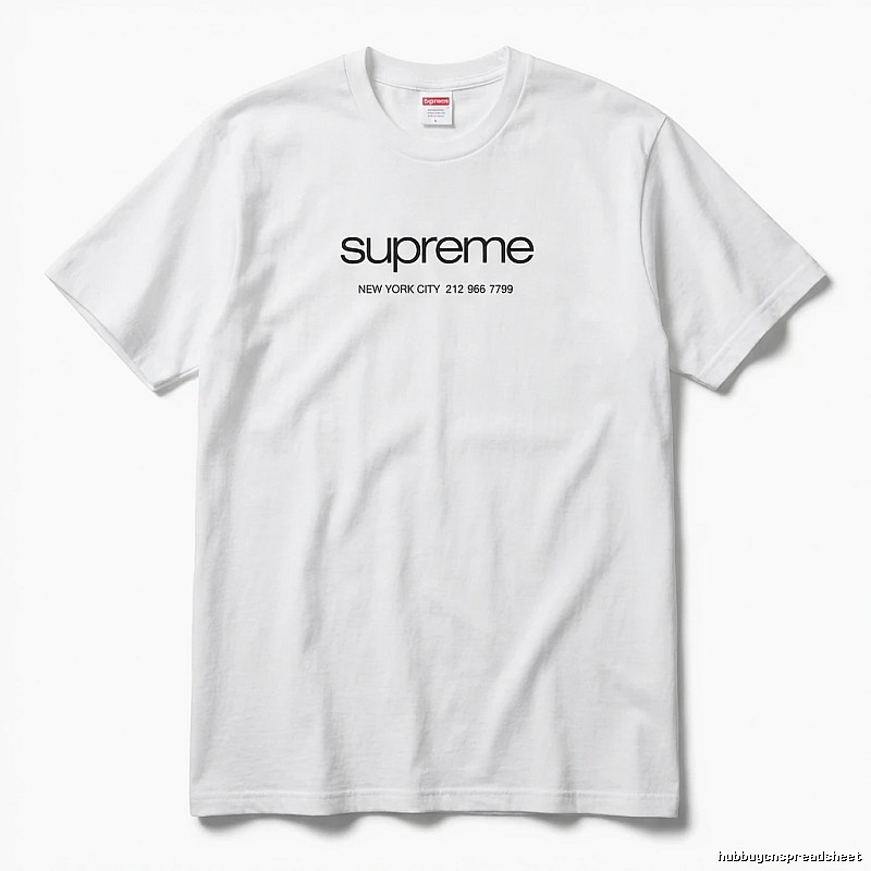 Supreme minimalist style white T-shirt
