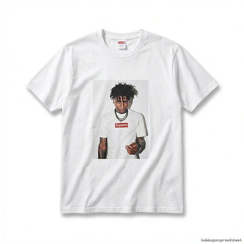 Supreme Portrait Print Style White T-shirt