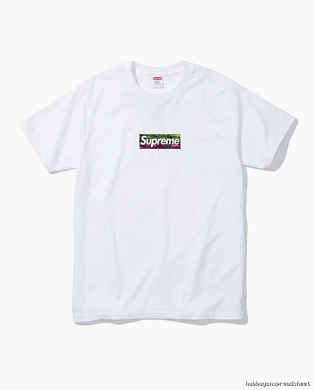 Supreme - printed simple white T - shirt
