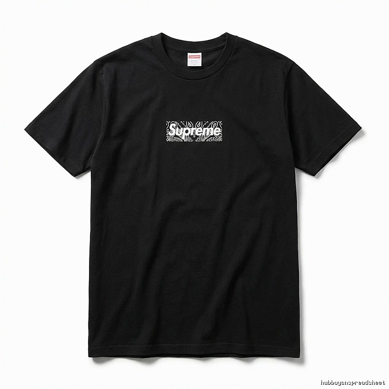 Supreme - printed trendy black T - shirt