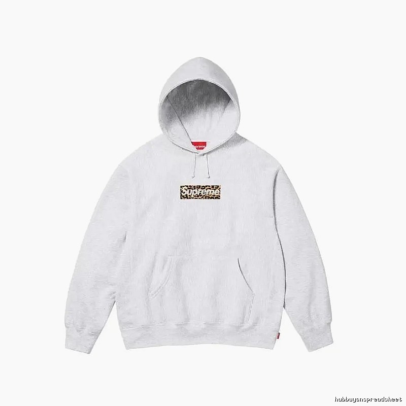 Supreme Resort Logo hoodie Gray Red Oversized for Travel Looks