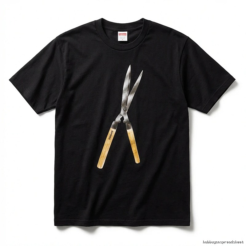 Supreme Scissors Print Black T-shirt