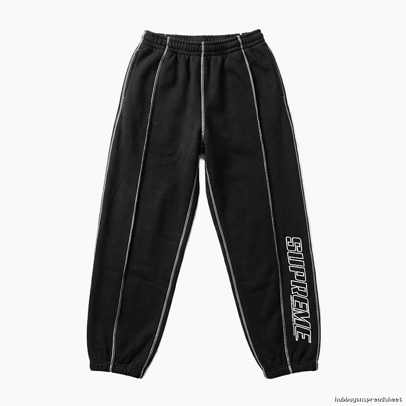 Supreme Side Lettering Black Sweatpants