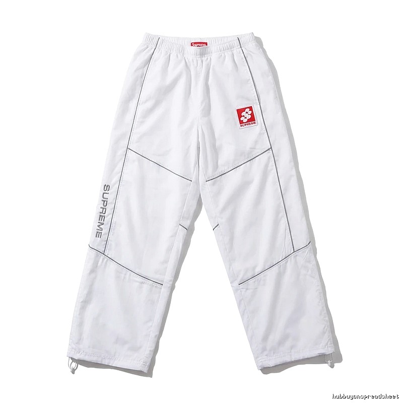 Supreme sporty white long trousers