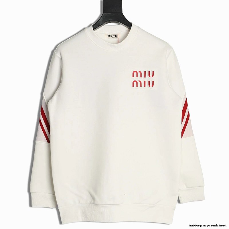 Sweatshirt by Miu Miu with White Sweatshirt with Red Miu