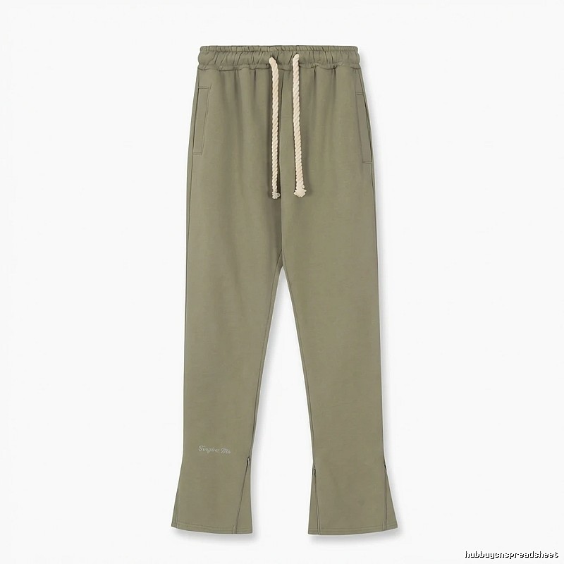 SynaWorld casual style olive green trousers