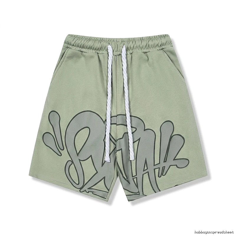 SynaWorld Graffiti Style Ash-Green Shorts