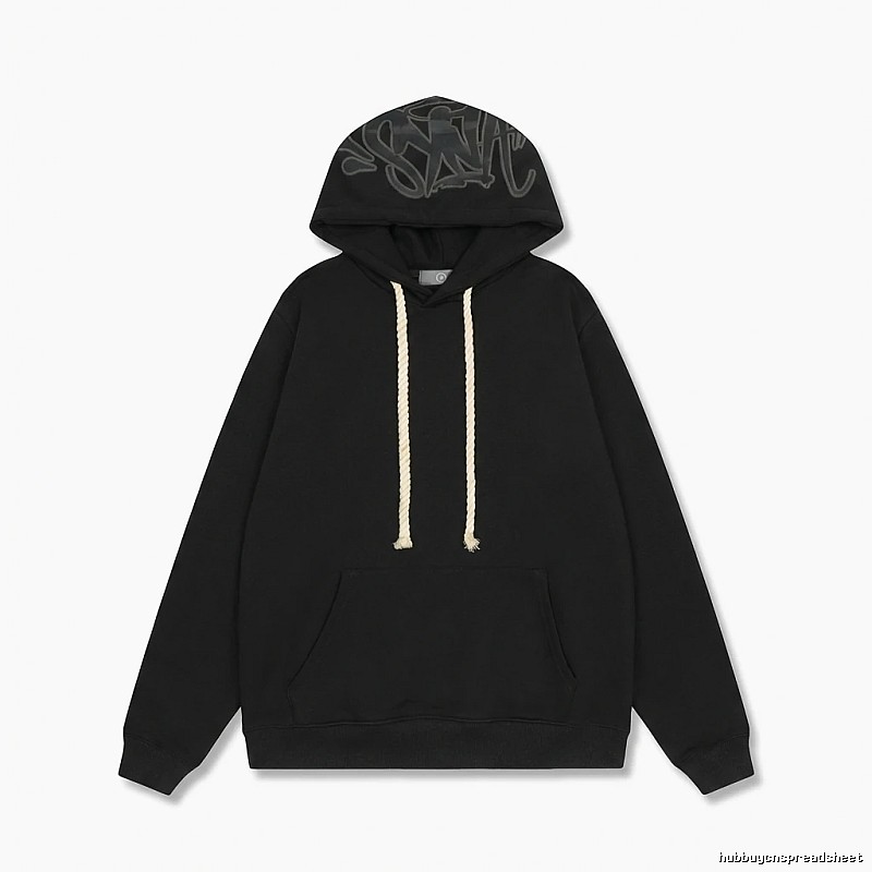 SynaWorld graffiti-style black hoodie