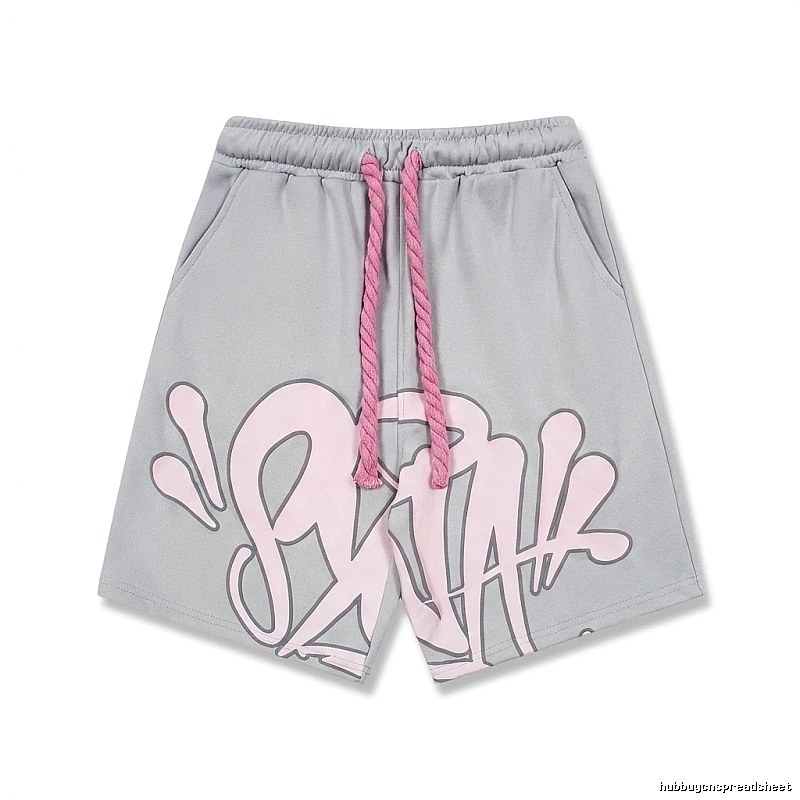 SynaWorld Graffiti-style Grey Shorts