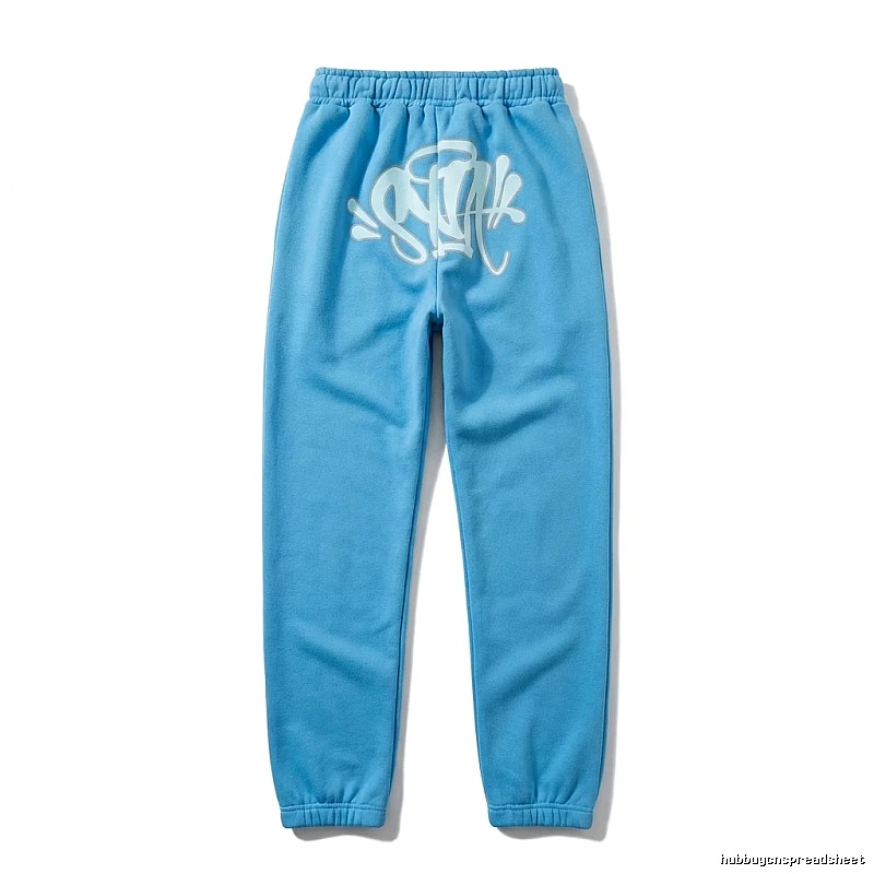 SynaWorld graffiti-style light blue sweatpants