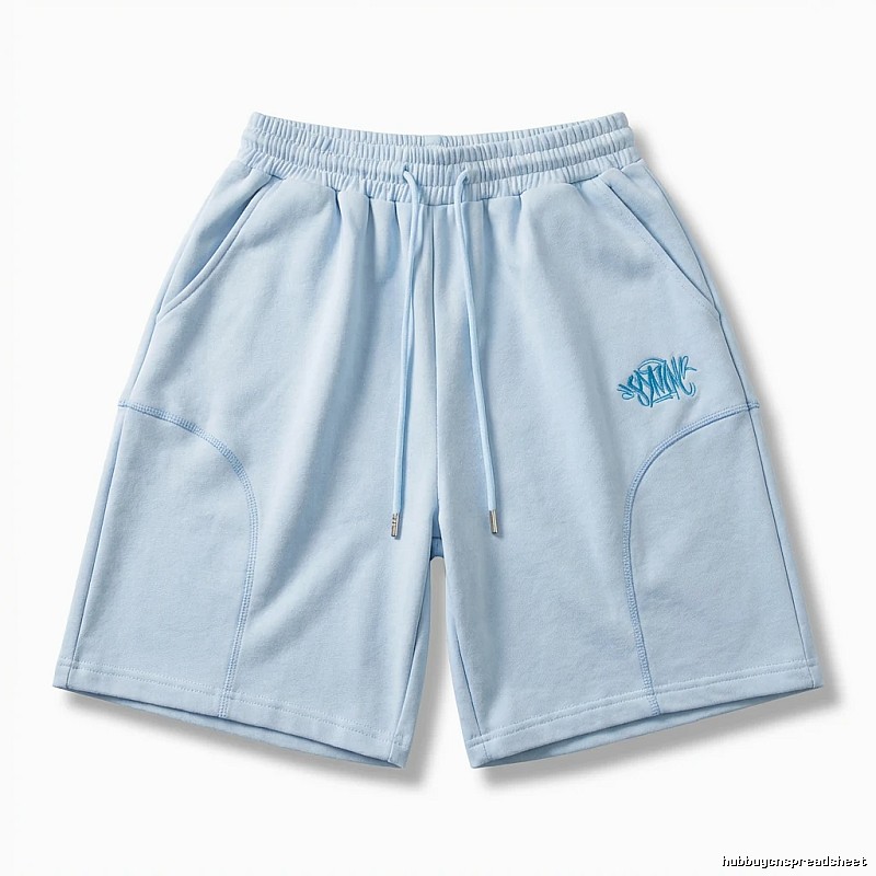 SynaWorld trendy brand light blue casual shorts