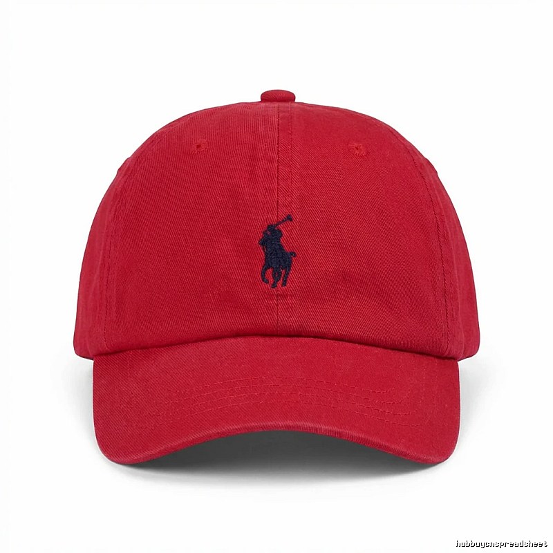 The classic and simple style red hat of Ralph Lauren
