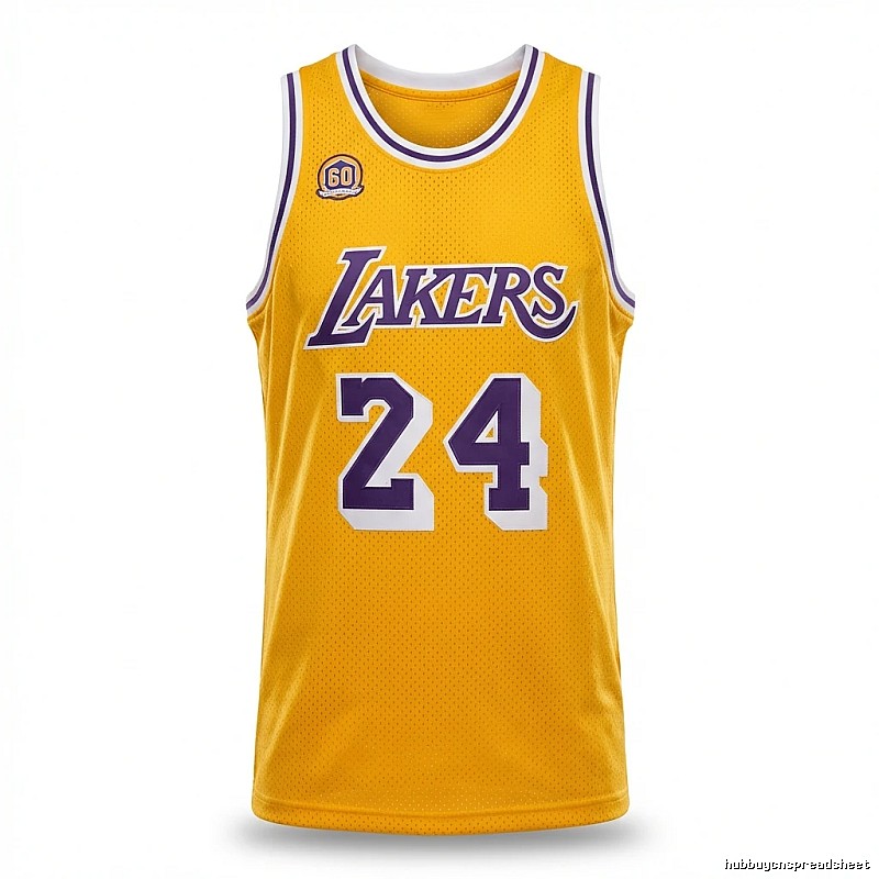 The No. 24 yellow jersey of the Los Angeles Lakers.