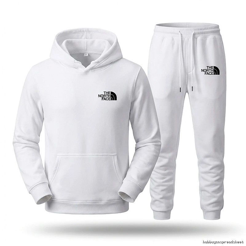The North Face minimalist style white suit/set/outfit