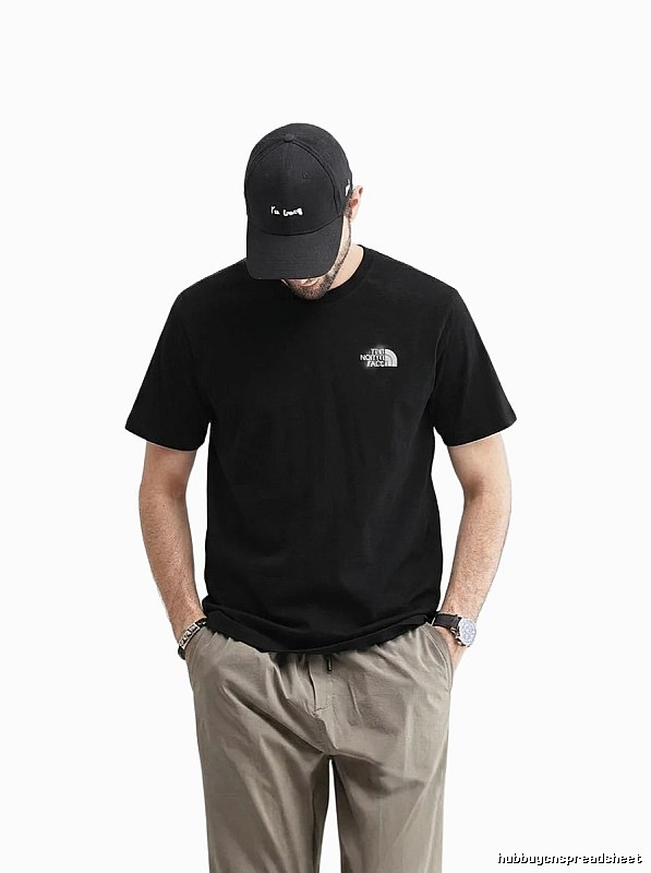 The North Face simple style black T-shirt