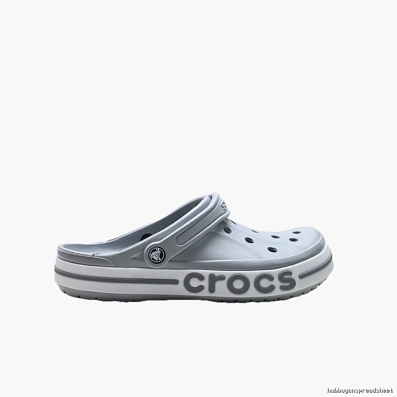 The trendy and cool style of Crocs clogs in silver gray.
