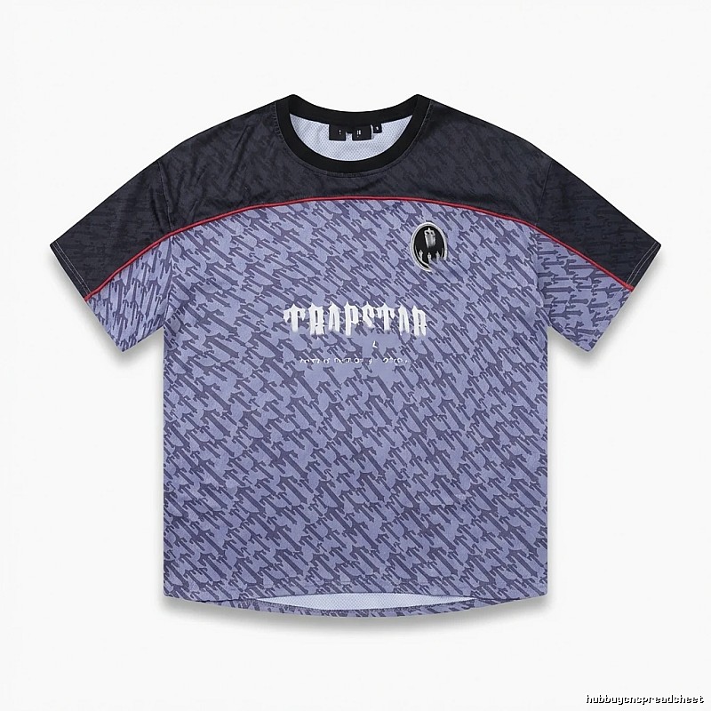 Trapstar Dark Purple and Black Short-sleeve