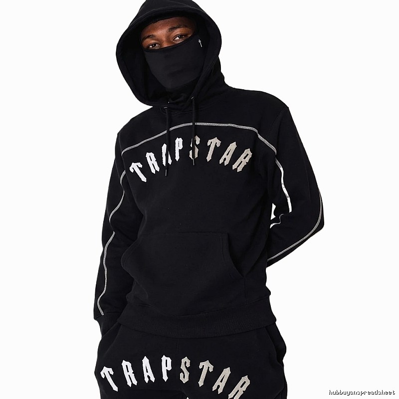 Trapstar letter-style black hoodie