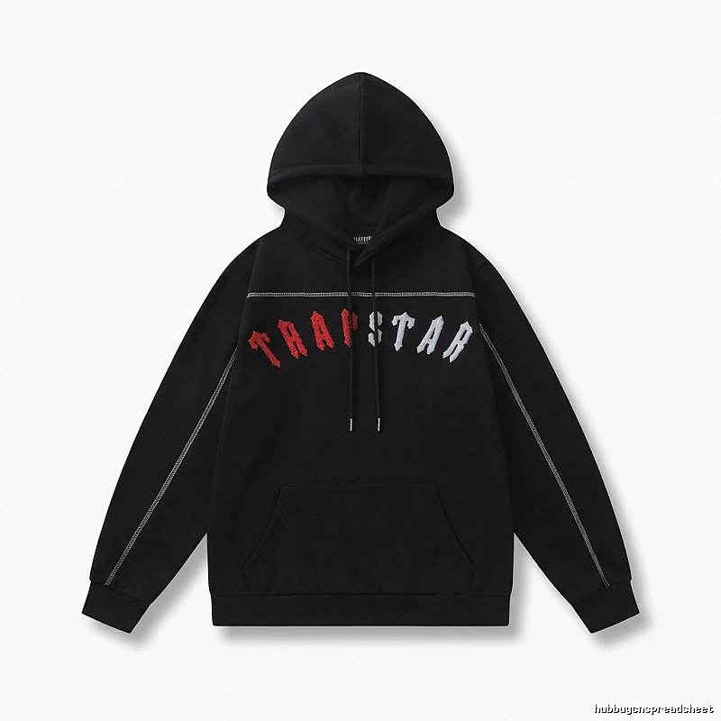 Trapstar letter-style black hoodie