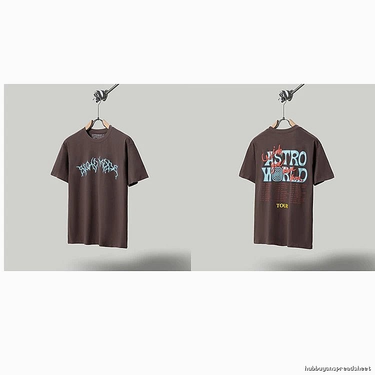 Travis Scott Astroworld Street Style Dark Brown T-Shirt