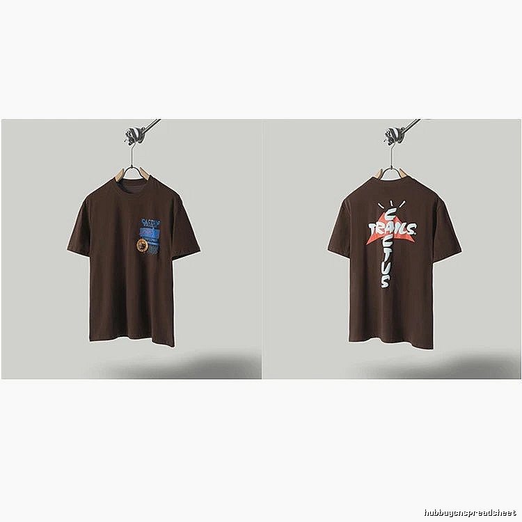 Travis Scott Cactus Graffiti Brown T-Shirt