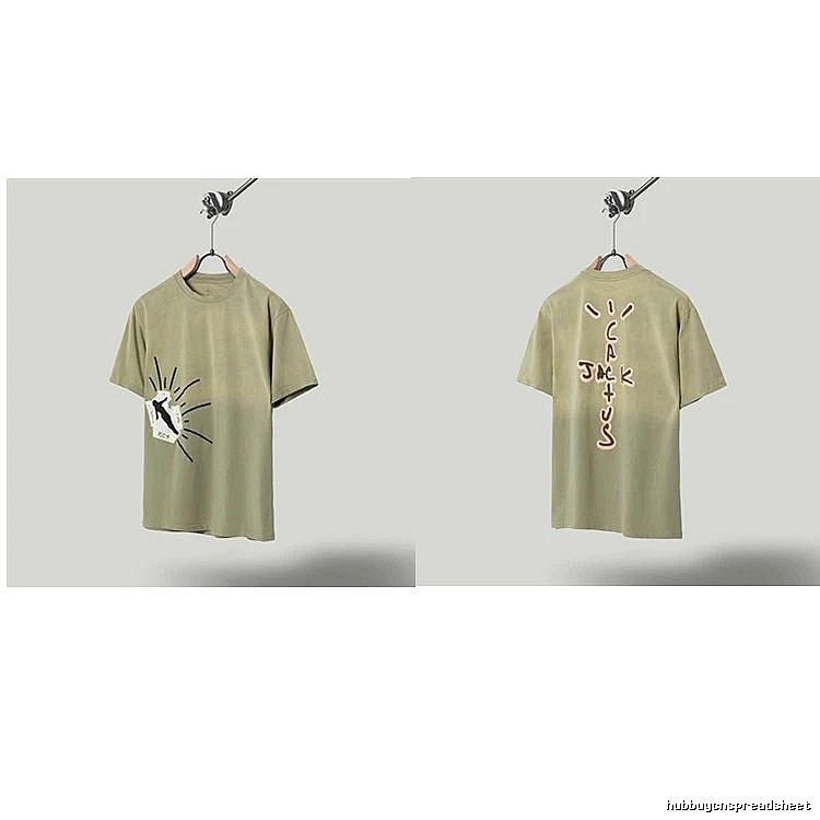Travis Scott Cactus Jack Streetwear Khaki Green T-Shirt